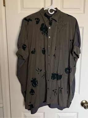 Gomme Rayon / Wool Oversized Button Up Shirt